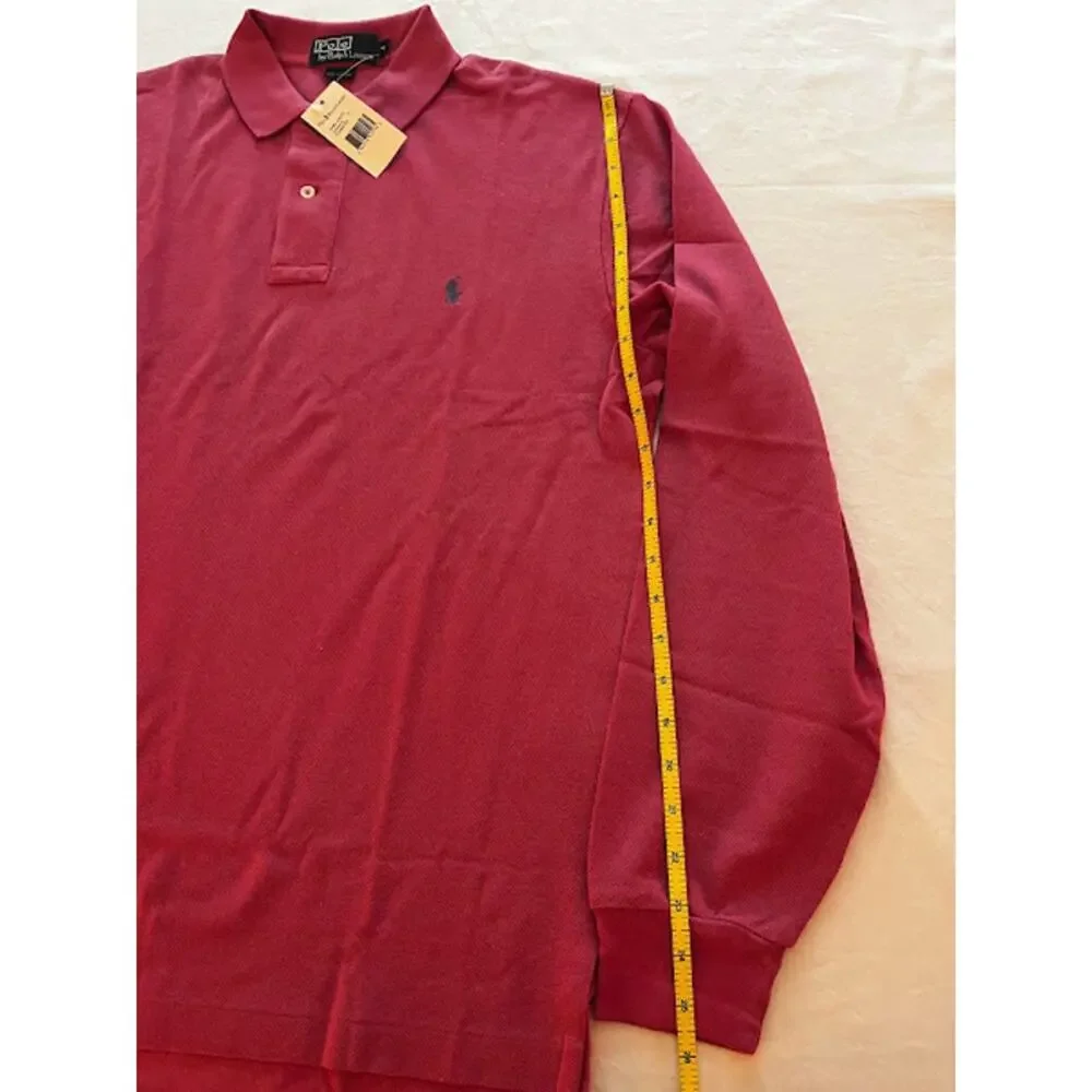 VTG Polo Ralph Lauren Shirt Pink Long Sleeve Medium NWT